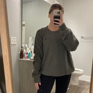 Large light green polo sweater/sweatshirt feel - men’s